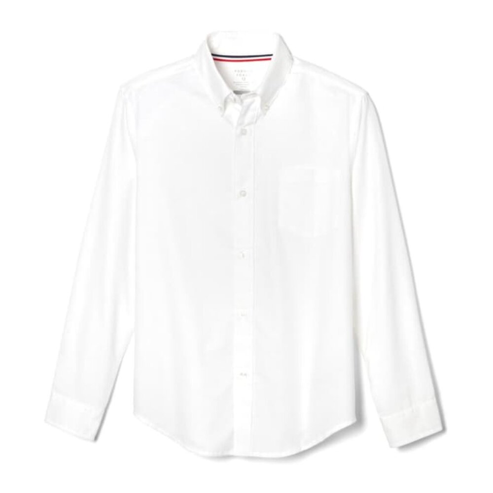French Toast SE9002 Boys Oxford Long Sleeve Button Down Shirt White